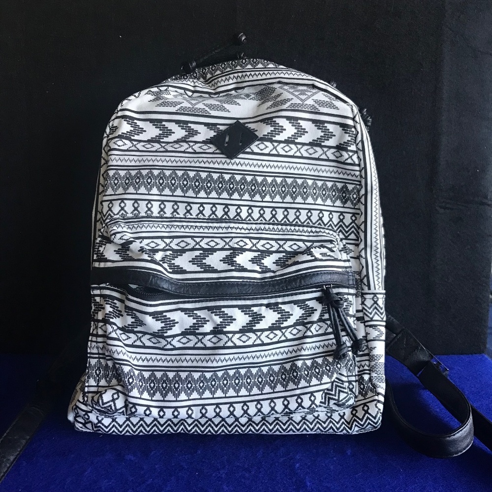 Black & White Print Backpack from Claire's
